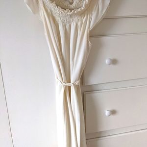 Lands end white wrap dress